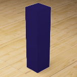 Caja Para Vino Sólido índigo azul elegante moderno Minimalista si<br><div class="desc">Presente este diseño moderno y elegante. Esta plantilla se puede personalizar para satisfacer todas las ocupaciones profesionales.</div>