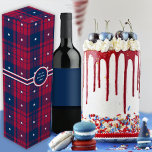 Caja Para Vino Tartán - Patriótico - Blue Rojo White Stars Wine B<br><div class="desc">Tartán en viejas glorias rojas, viejas glorias azules y blancas estrellas. Se puede usar en casi cualquier ocasión y son neutros en cuanto a género y edad. Hay otros colores escoceses disponibles. Patriotic Tartan with Stars está disponible en estos diferentes tamaños de caja: Heart Shaped Box: https://www.zazzle.com/z/x2xb144l?rf=238986706153284958 Classic Box: https://www.zazzle.com/z/z3csor7z?rf=238986706153284958...</div>