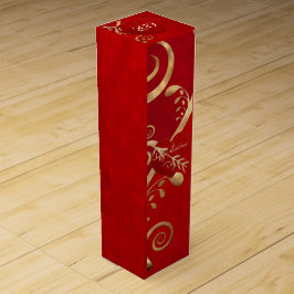 Caja Para Vino Valentine Elegance WINE PERSONALIZADO AÑO KEEPSAKE