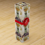 CAJA PARA VINO VIDRIO DE VINO, VIEJO VINEYARD, MÓVIL DE SELLO ROJ<br><div class="desc">Elegante y elegante diseño de monograma para fiesta de degustación de vinos en negro brillante, blanco, verde amarillo. Hermoso amarillo rojo colgado, uvas verdes, viñas de uva, hojas de otoño. Parte de la clásica y elegante colección de vida al estilo vintage "Frutos de temporada". Este elegante diseño es perfecto para...</div>