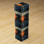 CAJA PARA VINO VIEJO VINEYARD DE GRIPE, FIESTA DE DEGUSTO DE VINO<br><div class="desc">Diseño clásico de degustación de vinos con copa de vino, hermosas uvas rojas, viñas de uva, granada... Parte de la clásica y elegante colección de vinos "Frutos de temporada". Este elegante diseño es perfecto para los favores de bodas de otoño, celebraciones de aniversario, dulces 16 cumpleaños, salven la fecha, gracias...</div>