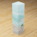 Caja Para Vino Watercolor Tropical Beach Wedding Wine Box<br><div class="desc"></div>