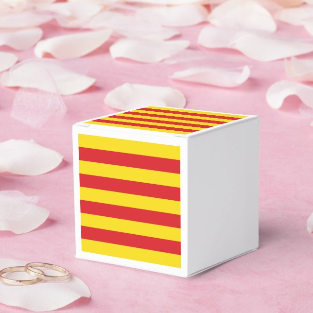 Caja patriótica con bandera de Cataluña (Boda)