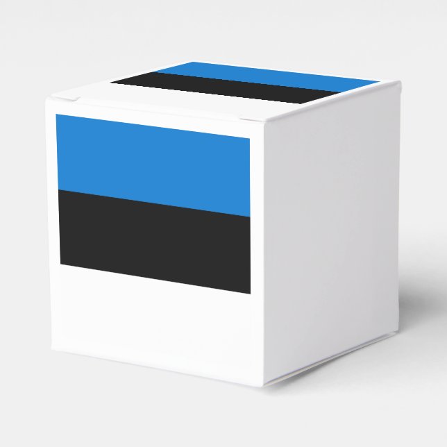 Caja patriótica con bandera de Estonia (Costado Anverso)