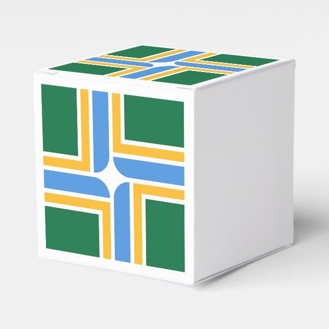 Caja patriótica con bandera de Portland (Costado Anverso)