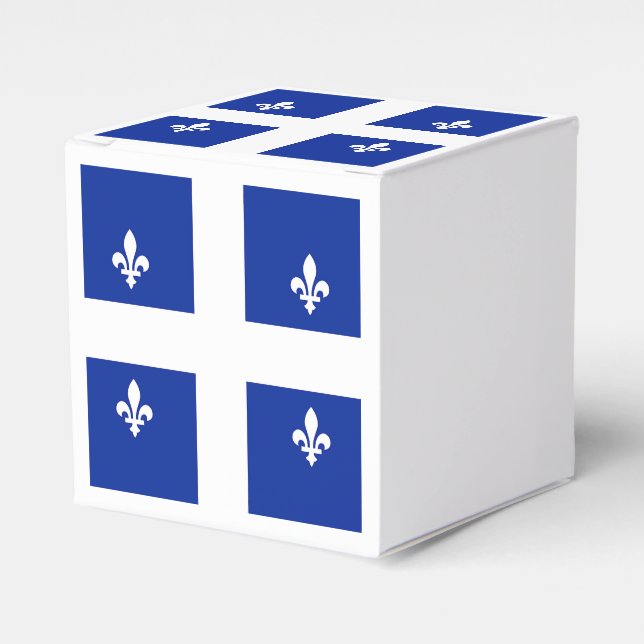 Caja patriótica con bandera de Quebec (Costado Anverso)