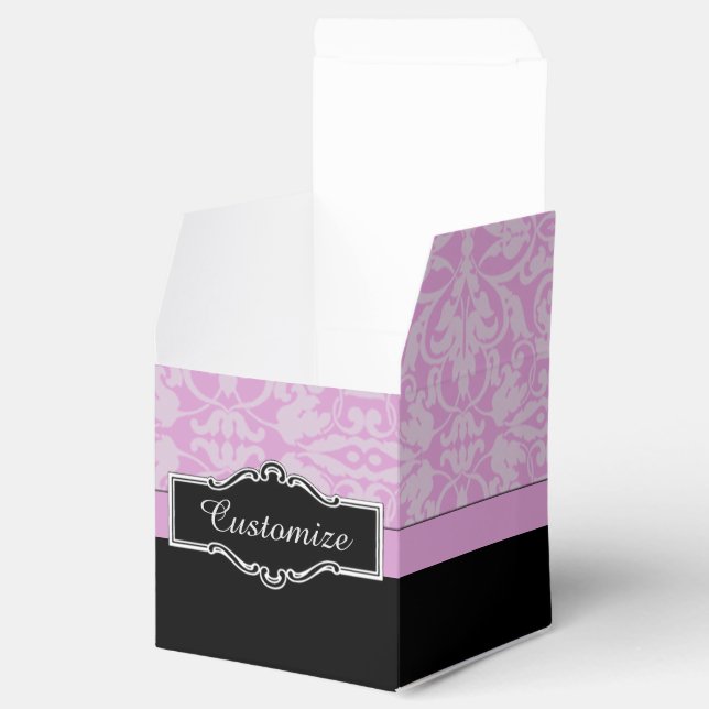 Caja personalizada de favoritos de cubo de Damasco (Abierto)