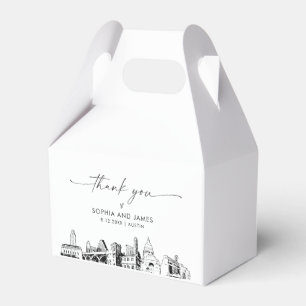 Caja personalizada para regalos de boda de Austin