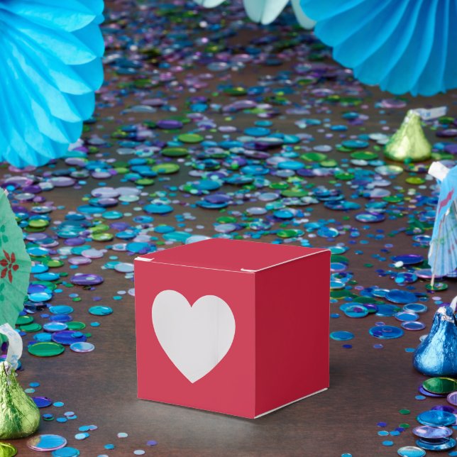 Caja romántica de tratamiento del corazón rojo par (Fiesta)