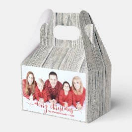 Caja Rustic Wood Merry Christmas Photo Favorito Bo