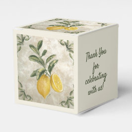 Caja Rustica De Favor De Lemones Vintage Etched
