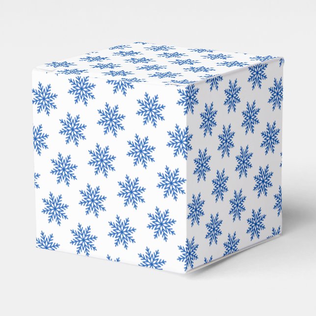 Caja simple de favoritas de patrón blanco y azul c (Costado Anverso)