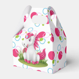 Caja Unicornio de Favor de Cumpleaños con Mensaje