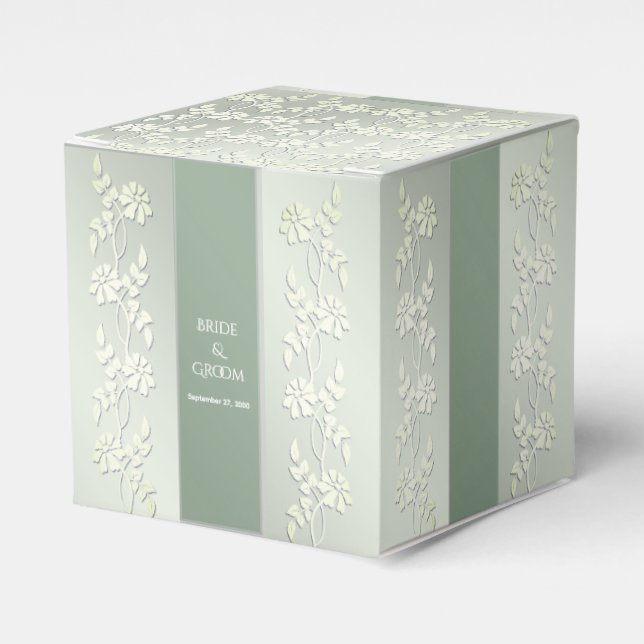 Caja Verde Amarilla Floral Favorita (Costado Anverso)
