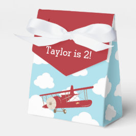 Caja Vintage del Favor del Avión (Avión Rojo)