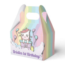 Cajas a favor de la fiesta de cumpleaños de unicor