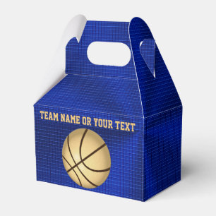Cajas adaptables del favor del baloncesto del azul