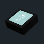 Cajas azules del recuerdo de Ganesha<br><div class="desc">Caja o joyero perfecta del recuerdo para la novia,  las criadas de la novia o cualquier persona comenzando un nuevo principio.  Personalizar con el nombre o un mensaje especial de una persona.  Ganesha es dios hindú de obstáculos y de nuevos principios.</div>
