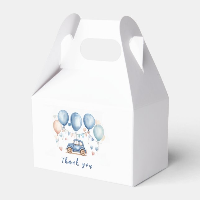 Cajas Baby Shower Favor de coches de época (Front Side)