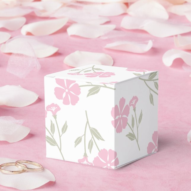 Cajas clásicas de favores con elegante patrón flor (Boda)