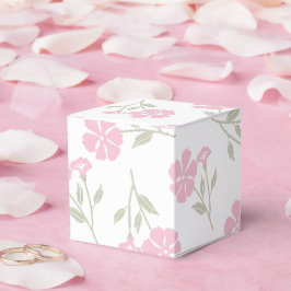 Cajas clásicas elegantes con estampado floral rosa