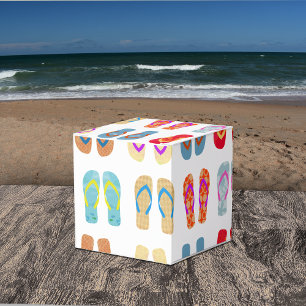 Cajas coloridas del favor de los flips-flopes del
