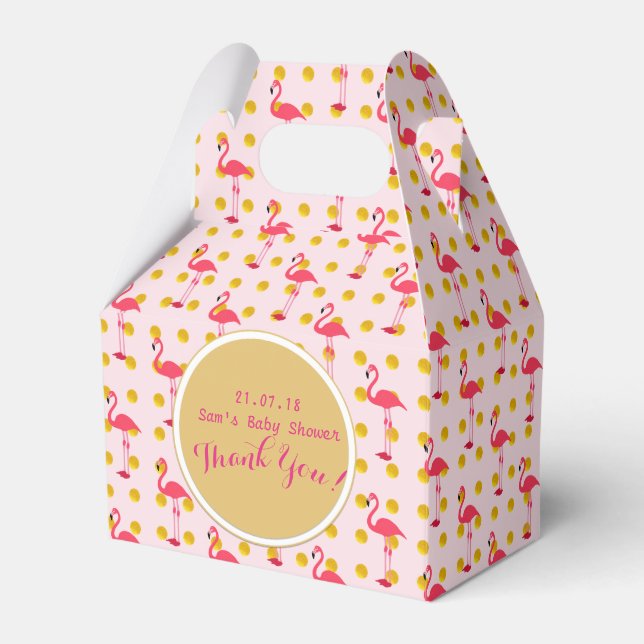 Cajas con Cumbrera Personalizadas Rosa Flamenco Do (Front Side)