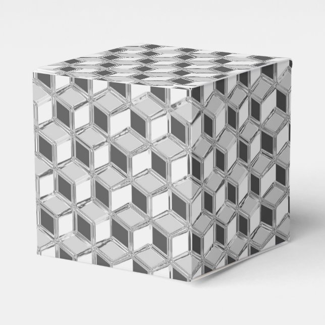 Cajas cromadas 3d - gris plateado (Costado Anverso)
