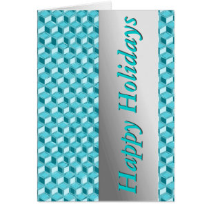 Cajas cromadas 3d - turquesa / aqua