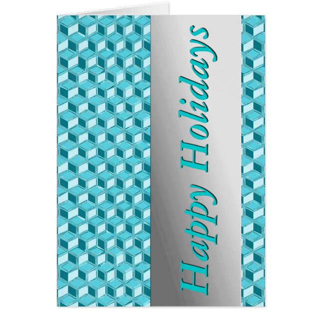 Cajas cromadas 3d - turquesa / aqua (Frente)