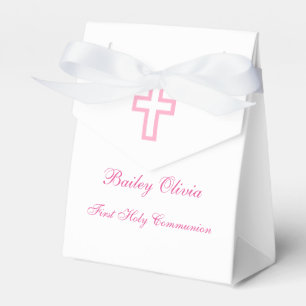 Cajas cruzadas rosadas personalizadas del favor de