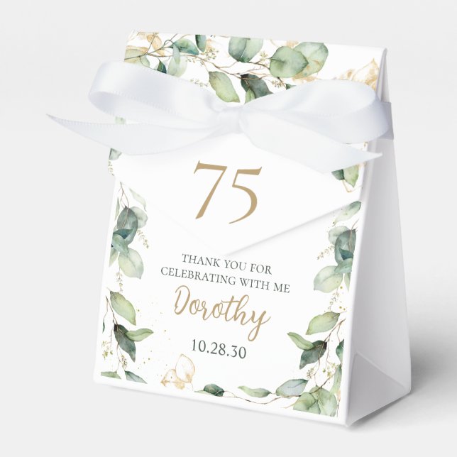 Cajas de agradecimiento de eucalipto para el 75 cu (Front Side)