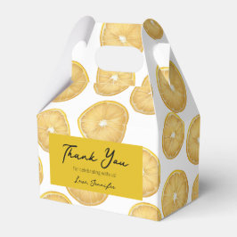 Cajas de agradecimiento por cumpleaños (limón)