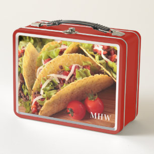 Cajas de almuerzo monograma del personalizado de A