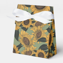 Cajas de Baby Shower con florecimiento de girasol