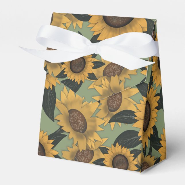 Cajas de Baby Shower con florecimiento de girasol (Front Side)