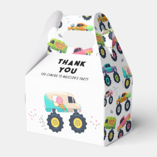 Cajas de Camiones Monstruo Cumpleaños Gracias