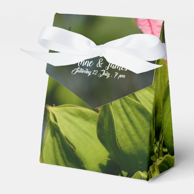Cajas de carpas con favor de boda floral (Front Side)