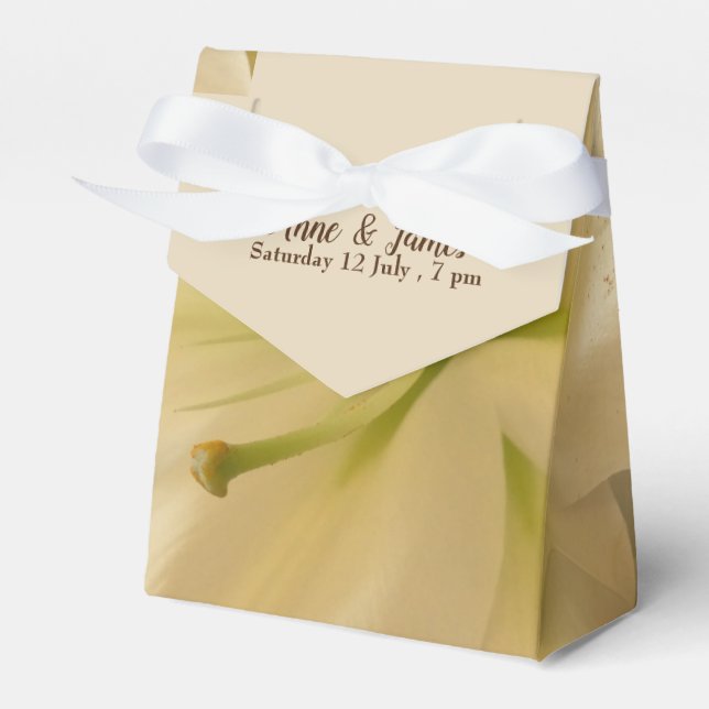 Cajas de carpas con favor de boda floral (Front Side)