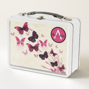 Cajas de Comida - Caja de Comida Morada con Maripo