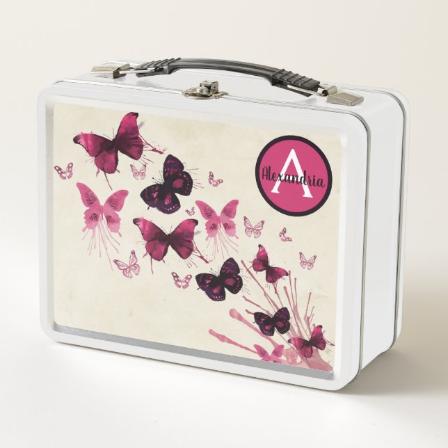 Cajas de Comida - Caja de Comida Morada con Maripo (Anverso)