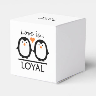 Cajas de encargo del favor del amor del pingüino