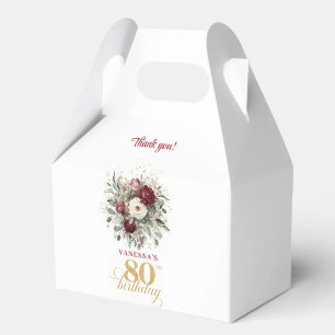 Cajas de Favor Artístico Rosado Burdeos para 80 Cu