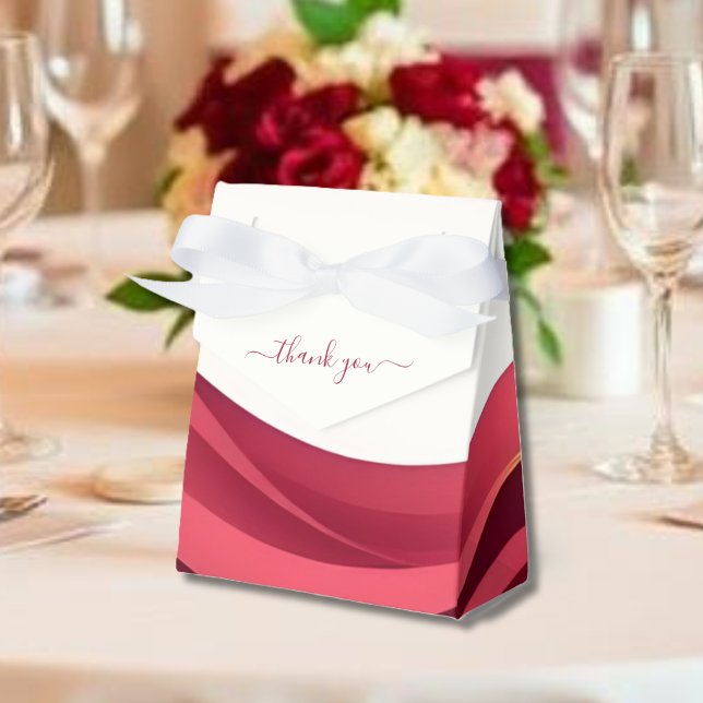 Cajas de Favor Burgundy (Burgundy Favor Boxes )