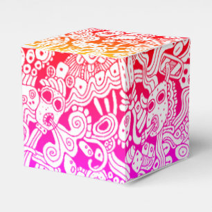 Cajas de Favor con Formas y Rostros Abstractos Mul