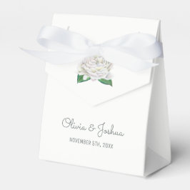 Cajas de Favor de Boda de Rosas Blancas