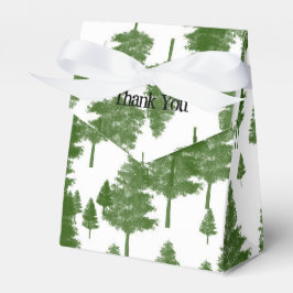 Cajas de Favor de Bosque de Árboles de Pino Verde 