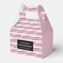 Cajas de Favor de Cumpleaños con Nombre y Edad en