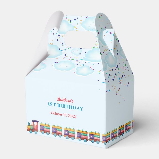 Cajas de Favor de Cumpleaños del Camión personaliz (Front Side)