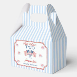 Cajas de Favor de Cumpleaños Rojo Blanco y Dos 4 d